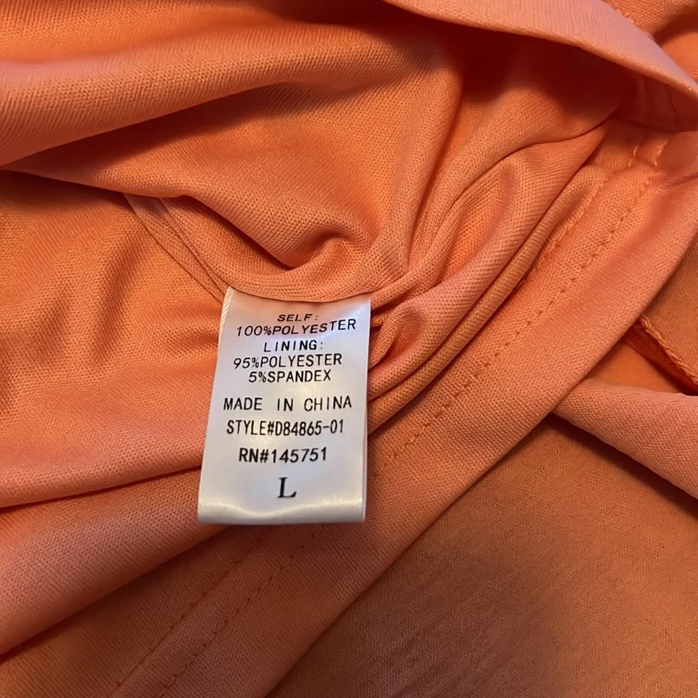 Coral Puff Sleeve Dress - Picture 6 of 7